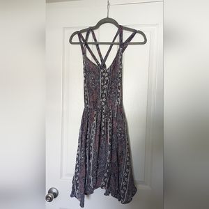 Abercrombie & Fitch bohemian style dress criss cross straps S